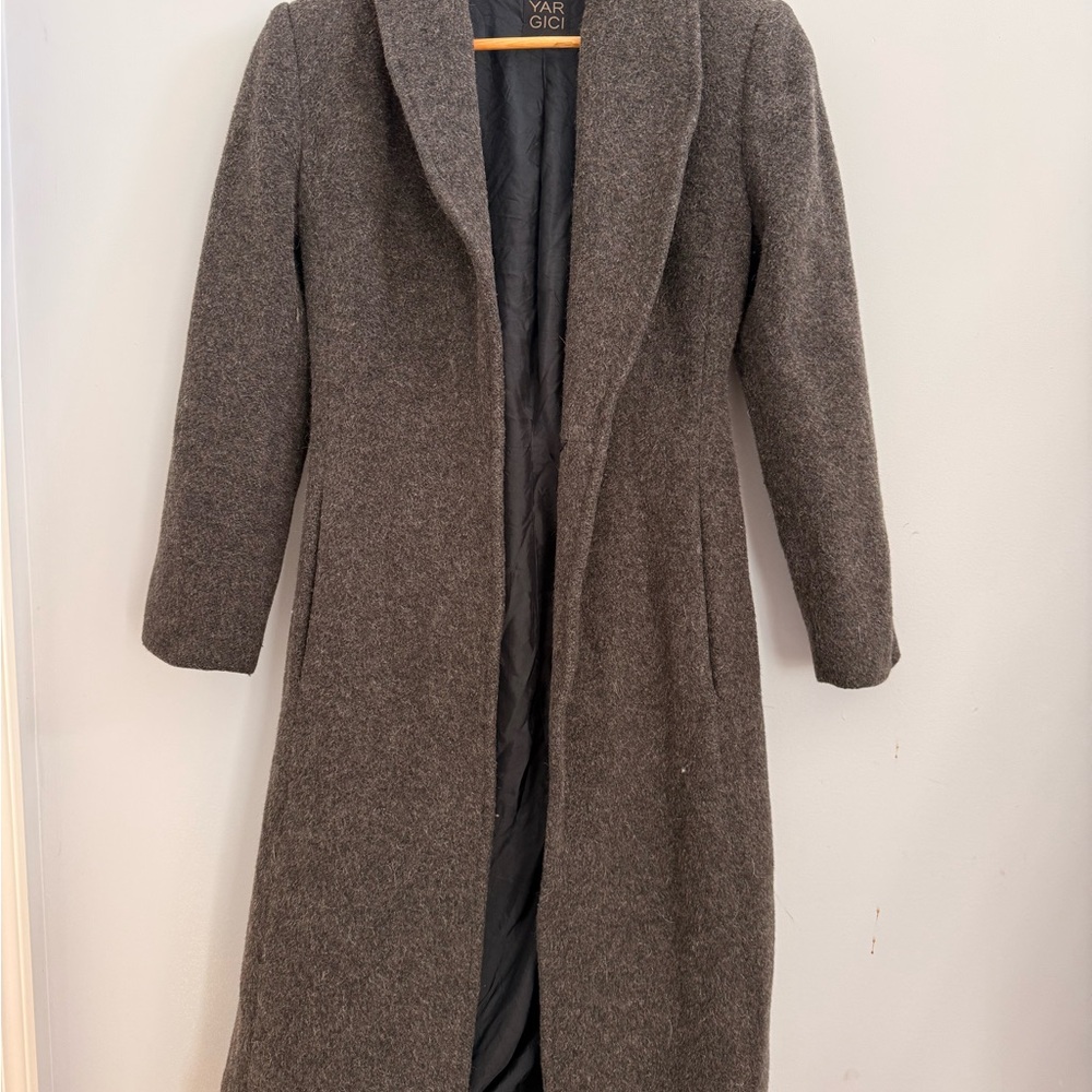 Yargici Women’s Gray Long Wool Coat